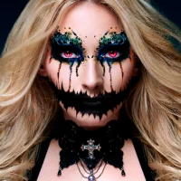 Halloweenské make-up samolepky